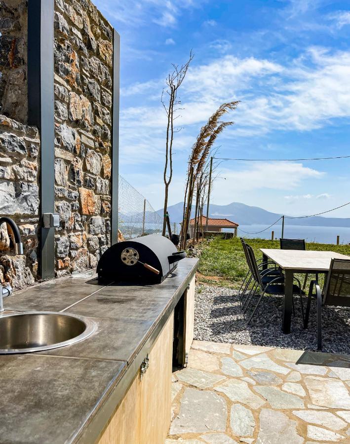 Modern Stone Villas With Swimming Pool Aliveri Exterior foto